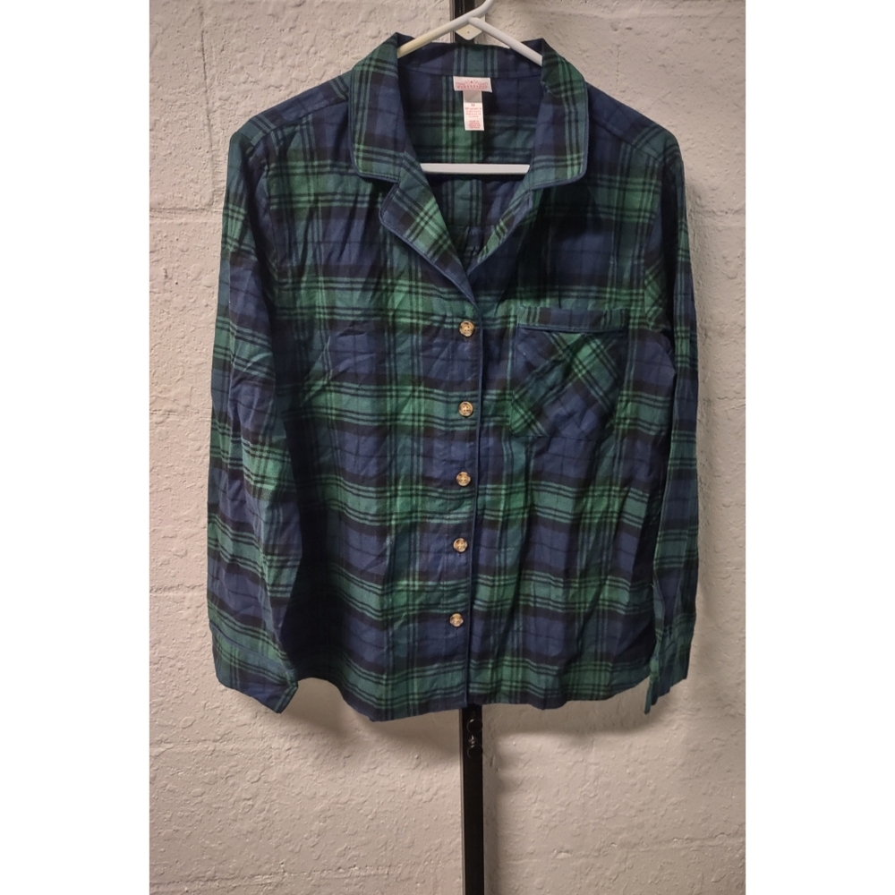 Target Wondershop Blue and Green Plaid Pajama Set - Picture 4 of 5